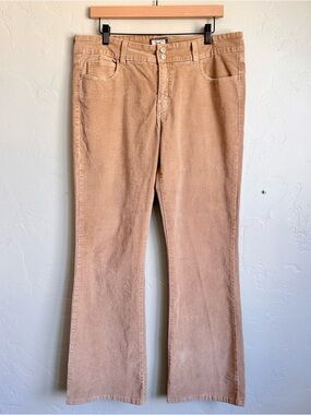 Levi's Women Beige Tan Corduroy Slender Boot Cut 526 Jeans Pants Size 14 EUC